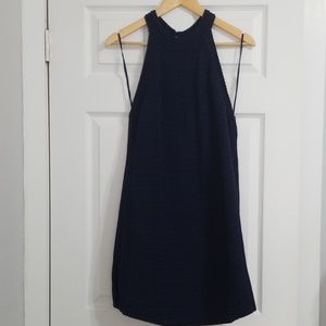 Crochet Halter Dress in Dark Night (navy)